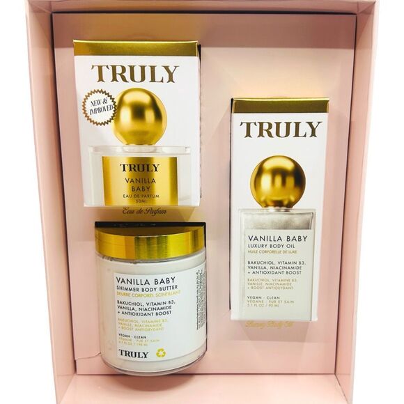 TRULY Vanilla Baby PR Box - Limited Edition Gift Set - Body Butter / Oil / EDP